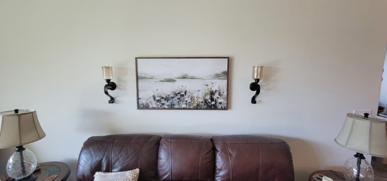 Decorative lanterns hung to complete our client's living room decor. Decor Hanging. Kern County, Bakersfield, CA, USA