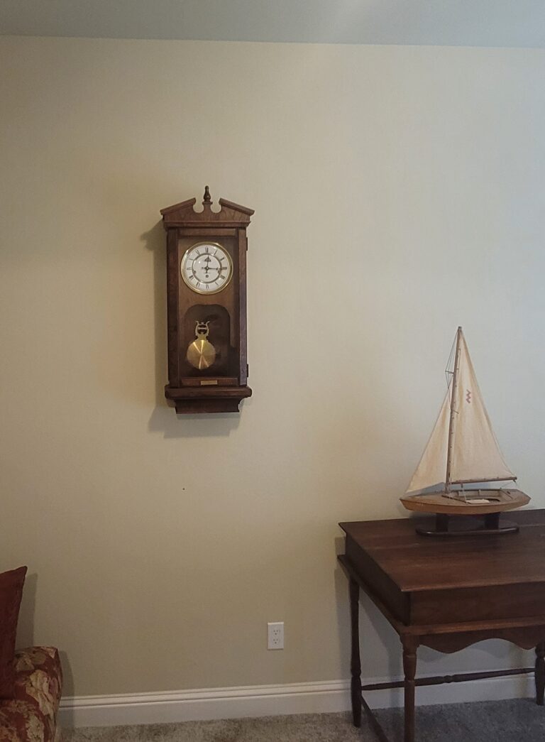 Wall mounted grandfather clock. Decor Hanging. Kern County, Bakersfield, CA, USA